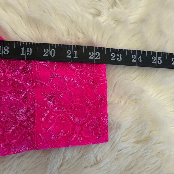 Anthropologie Pink Metallic Lace Button Down Shirt 1X NWT - Picture 13 of 15